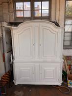 Witte Kast met Deuren en Planken, Ophalen, Met deur(en), 100 tot 150 cm, 200 cm of meer