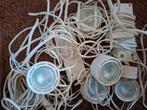 Led 2x 3 led spotjes met adapters., Gebruikt, Metaal of Aluminium, Ophalen of Verzenden, Led