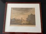 Prachtige ingelijste kopergravure uit 1770 Rotterdam, Antiek en Kunst, Ophalen of Verzenden
