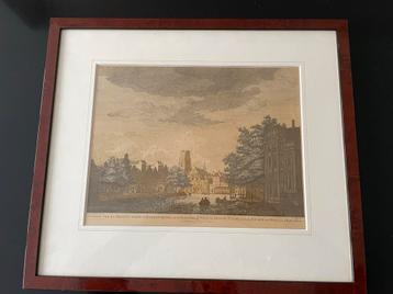 Prachtige ingelijste kopergravure uit 1770 Rotterdam beschikbaar voor biedingen