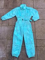Vintage retro skipak - Belfe Glanzend blauw print maat S, Kleding | Dames, Wintersportkleding, Ophalen of Verzenden, Vintage, Maat 36 (S)