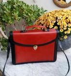 Schitterende rood-bruin leren aktetas, 30 tot 40 cm, Verzenden, Overige typen, Zo goed als nieuw