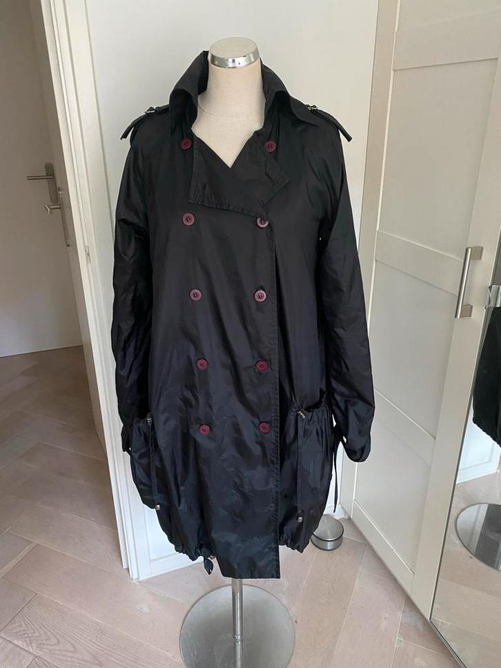 Cora Kemperman Zwarte Jas - Maat L, Kleding | Dames, Jassen | Zomer, Zo goed als nieuw, Maat 38/40 (M), Zwart, Ophalen of Verzenden