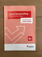 Lyceo Samenvatting Economie Havo 2023-2024, Ophalen of Verzenden, Zo goed als nieuw, HAVO, Economie
