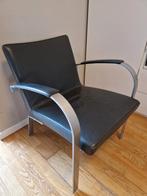 Leolux Fauteuil - Grijs Leer - Opknapper, Huis en Inrichting, Fauteuils, Ophalen