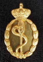 Gouden embleem Brevet Hogere Militair Geneeskundige Officier, Embleem of Badge, Nederland, Ophalen of Verzenden, Landmacht