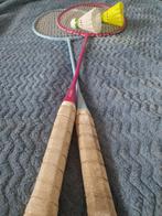 2 Badminton Rackets + Shuttles, Ophalen of Verzenden, Gebruikt, Racket(s)