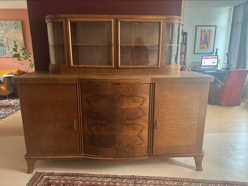 Prachtige drankenbuffet met marmer en glas, Antiek en Kunst, Antiek | Meubels | Kasten, Ophalen