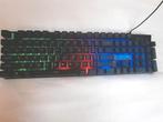 Led keyboard + 2 Geluidsboxen met led, Computers en Software, Ophalen, Battletron, Gaming toetsenbord, Zo goed als nieuw