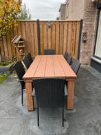 Tuinstel Douglashout met 8 stoelen, Tuin en Terras, Tuinsets en Loungesets, Ophalen, Gebruikt, Eettafel, 8 zitplaatsen