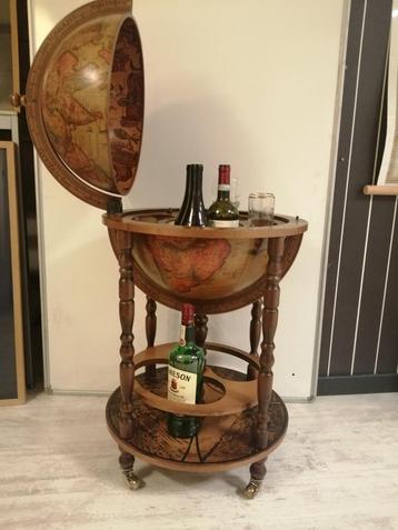 XL ORIGINELE ITALIAANSE GLOBEBAR BAR GLOBE WIJN BAR 95X50 CM beschikbaar voor biedingen
