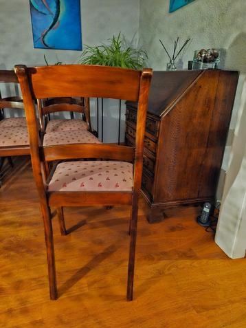 Mahonie houten Biedemeier eetkamerstoelen, 6 stuks beschikbaar voor biedingen