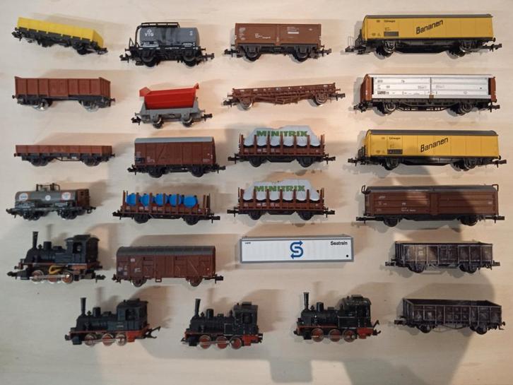 Partij treinen N spoor, Hobby en Vrije tijd, Modeltreinen | N-Spoor, Gebruikt, Locomotief, Gelijkstroom, Overige merken, Analoog