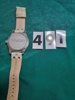 Horloge oozoo met lederen band 491, Ophalen of Verzenden