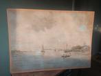 Aquarel schilderij August W v. Voorden 103x 74, Antiek en Kunst, Ophalen of Verzenden
