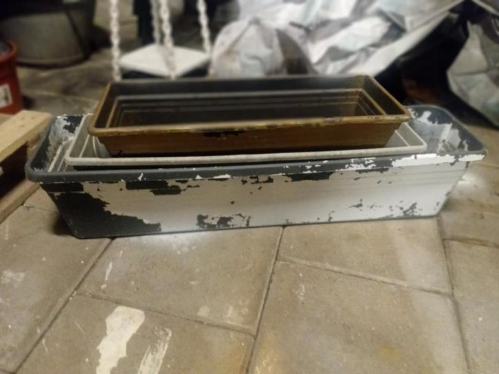 3 Langwerpige Bloembakken - Gratis Af te Halen, Tuin en Terras, Bloembakken en Plantenbakken, Gebruikt, Ophalen of Verzenden