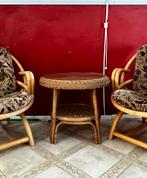 Rotan bijzet tafeltje uit de jaren ‘60, Antiek en Kunst, Antiek | Meubels | Stoelen en Banken, Ophalen