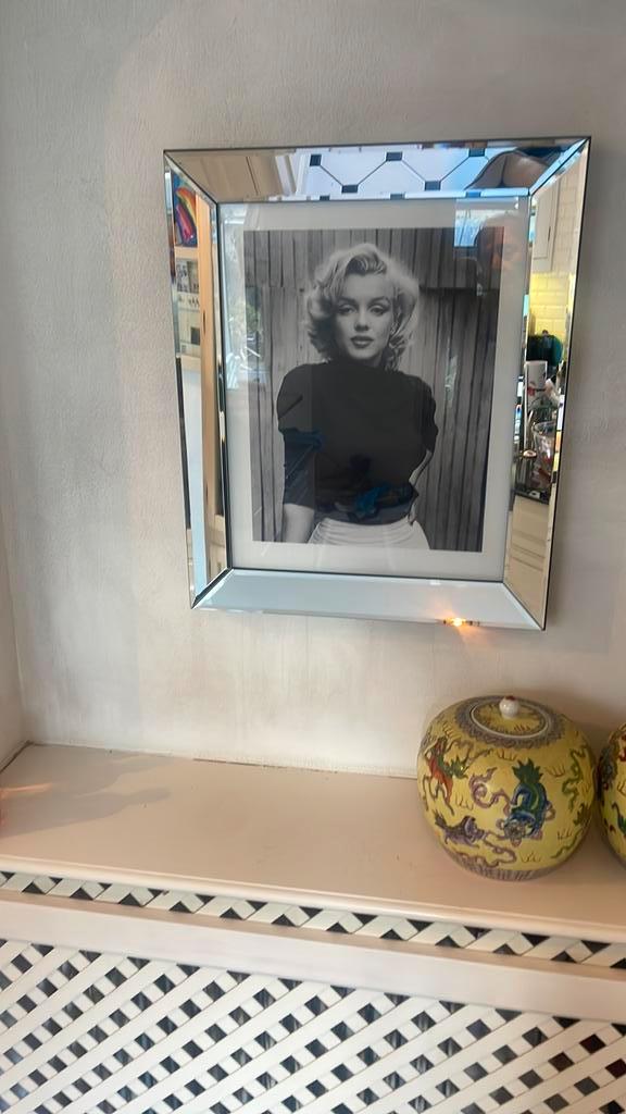 Mooie jaren zestig foto in prachtige kuster spiegellijst, Huis en Inrichting, Woonaccessoires | Schilderijen, Tekeningen en Foto's