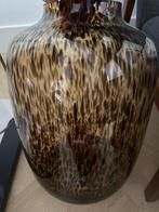 Glazen Vaas L gold cheetah Ø32,5 x H45 cm, Huis en Inrichting, Ophalen, Overige kleuren, Minder dan 50 cm, Glas