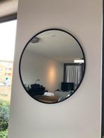 Zwarte ronde spiegel industrieel 70cm, Huis en Inrichting, Woonaccessoires | Spiegels, Ophalen, Zo goed als nieuw, Minder dan 100 cm