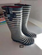Joules Regenlaarzen Laarzen Regen Rain Boots Zwart Wit mt 40, Ophalen of Verzenden, Regenlaarzen, Gedragen, Joules