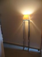 Jan des Bouvrie vloerlamp vierkant chroom met kap (Crème), Huis en Inrichting, Lampen | Vloerlampen, Ophalen, Gebruikt, Metaal