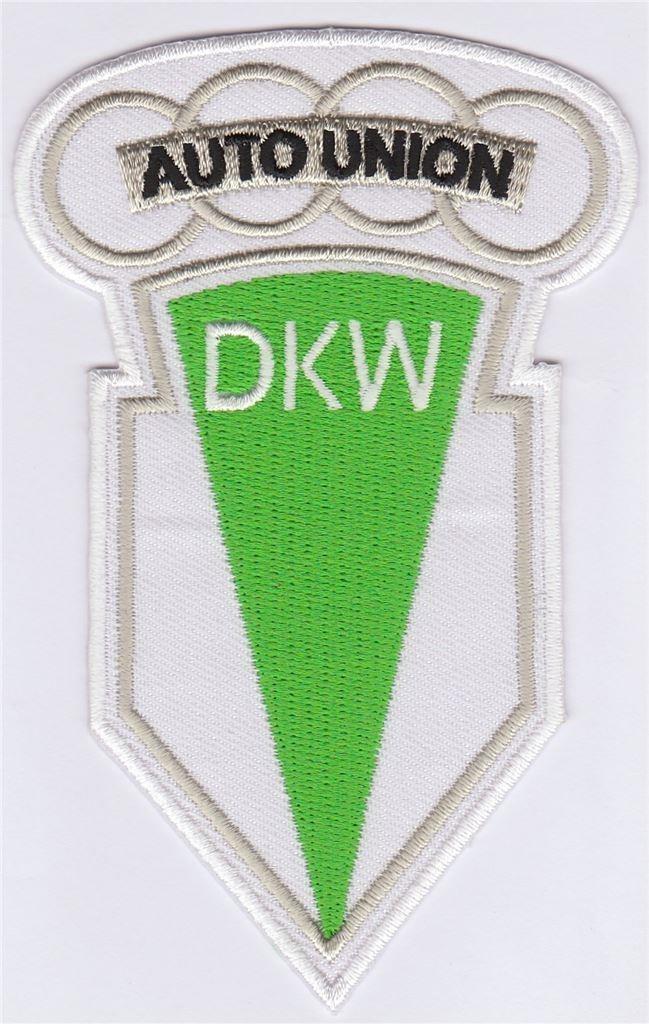 Auto Union DKW stoffen opstrijk patch embleem #1, Verzamelen, Automerken, Motoren en Formule 1, Nieuw, Auto's, Ophalen of Verzenden