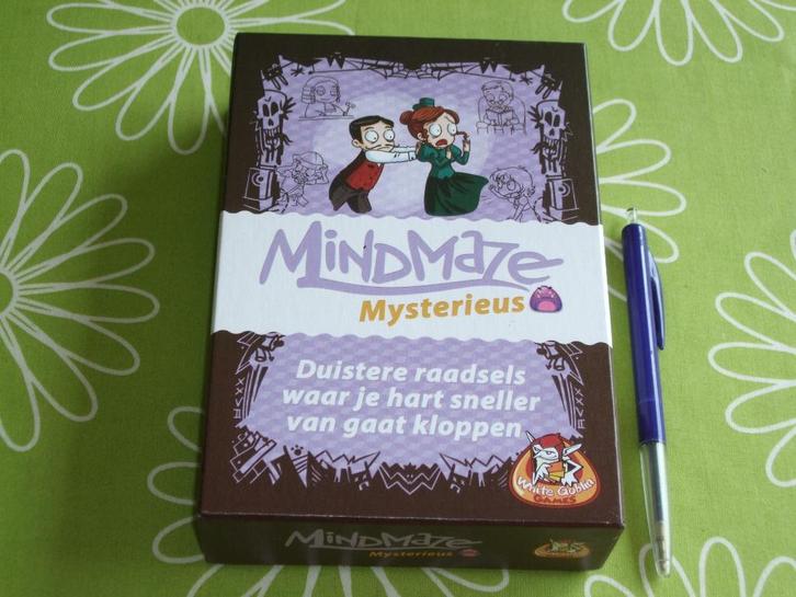 Mindmaze - Mysterieus - Duistere raadsels, Hobby en Vrije tijd, Gezelschapsspellen | Overige, Zo goed als nieuw, Een of twee spelers