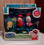Peppa big fietsen met vrienden speelgoed setje, Ophalen of Verzenden, Nieuw