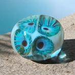 Unieke Lampwork Kraal - Wit & Turquoise Murrini, Hobby en Vrije tijd, Kralen en Sieraden maken, Ophalen of Verzenden, Nieuw, Kraal