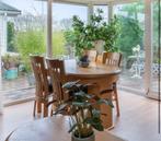 Eettafel met 4 stoelen van hoogkwaliteit hout, Huis en Inrichting, Tafels | Eettafels, Vier personen, Zo goed als nieuw, Ophalen