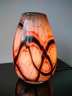 Italië Murano Style Glas Lamp Tafellamp Grijs Gemarmerd, Ophalen of Verzenden, Modern, Minder dan 50 cm, Glas