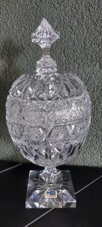 Grote zware Kristallen Bonbonnière op voet, Antiek en Kunst, Ophalen of Verzenden