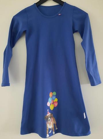 Janey jurkje blauw hond ballonnen 146-152	 beschikbaar voor biedingen