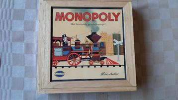 bordspel limited koffer Monopoly hout Monopolie van parker  beschikbaar voor biedingen