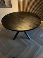 Zo goed als nieuwe eettafel van mango hout, Huis en Inrichting, Tafels | Eettafels, Ophalen, Zo goed als nieuw, Rond, 100 tot 150 cm
