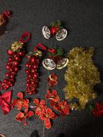 Mega groot pakket rood goud kerstversiering, Ophalen of Verzenden, Zo goed als nieuw