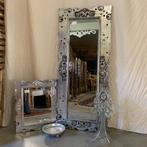 Spiegel - Houten lijst zilver - 170 x 70 cm -TTM Wonen, Huis en Inrichting, Woonaccessoires | Spiegels, Nieuw, Info@ttmwonen.nl