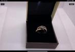 Ring goud met diamanten tricolore, 18 tot 19, Nieuw, Ophalen of Verzenden, Dame