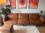 Leen Bakker Collin 4 zits bank cognac, Huis en Inrichting, Ophalen, Zo goed als nieuw, Stof