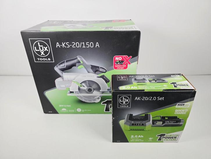 LUX Tools A-KS-20/150 | Accu-Cirkelzaagmachine | 20V (NIEUW), Doe-het-zelf en Verbouw, Gereedschap | Zaagmachines, Nieuw, Cirkelzaag