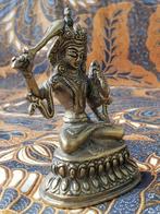 Mooi zwaar oud brons beeldje uit India van Shiva 10 cm., Antiek en Kunst, Ophalen of Verzenden