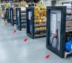10x Stalen Display Panelen / Reclameborden -Wand of Stelling, Ophalen of Verzenden, Gebruikt, Reclamebord