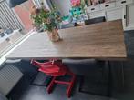Eetkamer tafel industrieel/landelijk (pronto wonen, alesio), Ophalen, 100 tot 150 cm, 200 cm of meer, Zo goed als nieuw