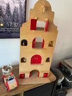 Playwood houten pakhuis met auto en poppen, Kinderen en Baby's, Speelgoed | Poppenhuizen, Ophalen, Zo goed als nieuw