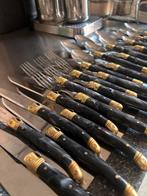 Laguiole Bestekset 24-delig - Zwart Gemarmerd, Antiek en Kunst, Antiek | Bestek, Ophalen of Verzenden