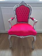 Barok stoel met roze stof - nette staat, Ophalen, Gebruikt, Barok, Overige kleuren