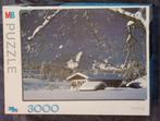 Legpuzzel MB - Huis in de sneeuw - 3000 stukjes, Hobby en Vrije tijd, Denksport en Puzzels, Ophalen of Verzenden, Meer dan 1500 stukjes
