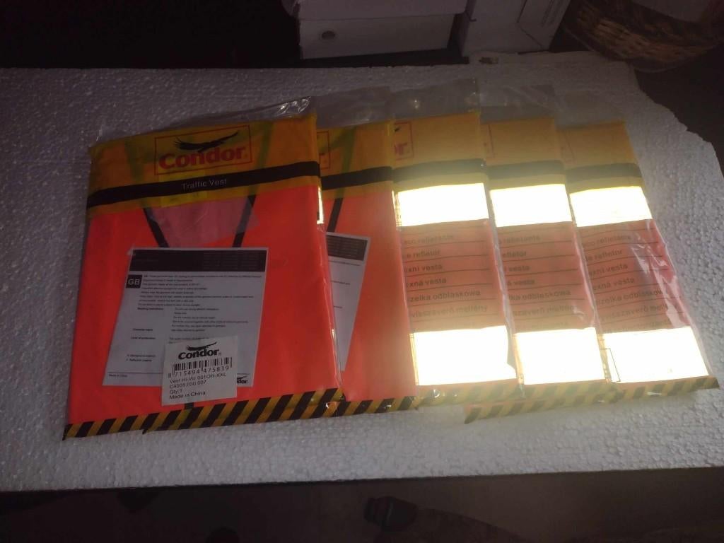 Fluo Veiligheid vesten Condor XXL x 5 nieuw, Fietsen en Brommers, Verzenden, Nieuw