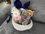 Disney store knuffels de Aristokatten in mandje Aristocats, Ophalen of Verzenden, Overige figuren, Knuffel
